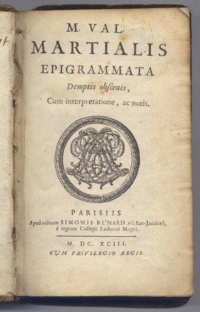 Marci Vallerii Martialis Epigrammata, demptis obscenis, cum interpretatione ac notis …