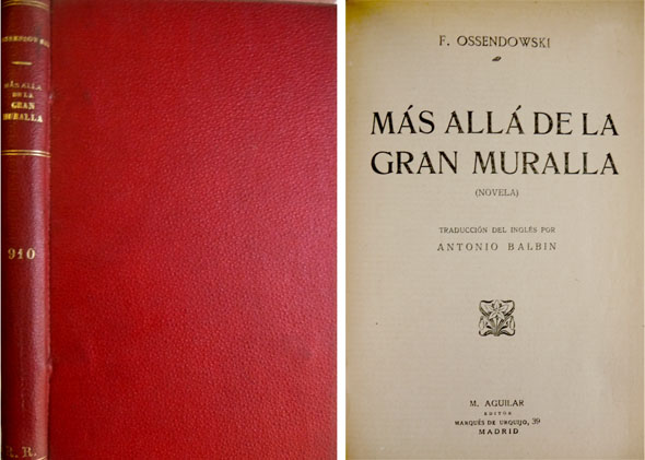 Más allá de la Gran Muralla. Novela. Traducción del inglés …