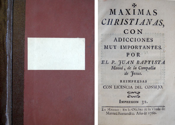 Máximas Christianas, con adicciones muy importantes.