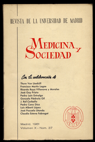 Medicina y Sociedad. [Revista de la Universidad de Madrid, Volúmen …