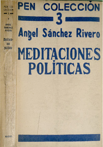 Meditaciones políticas. Prólogo de Benjamín Jarnés.