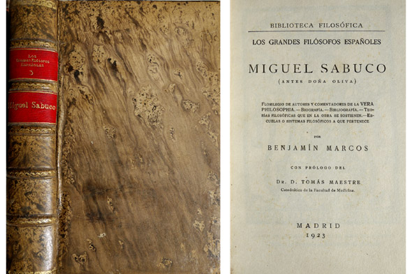 Miguel Sabuco (antes Doña Oliva). Prólogo de Don Tomás Maestre.