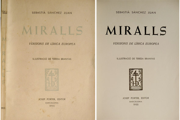 Miralls. Versions de lírica europea.