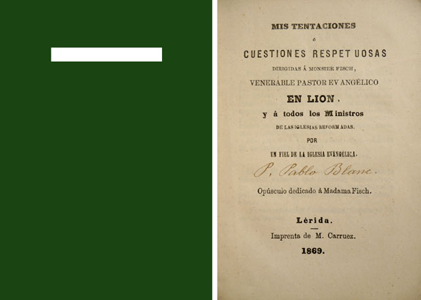 Mis tentaciones ó Cuestiones respetuosas dirigidas a Monsier (sic) (Georges) …