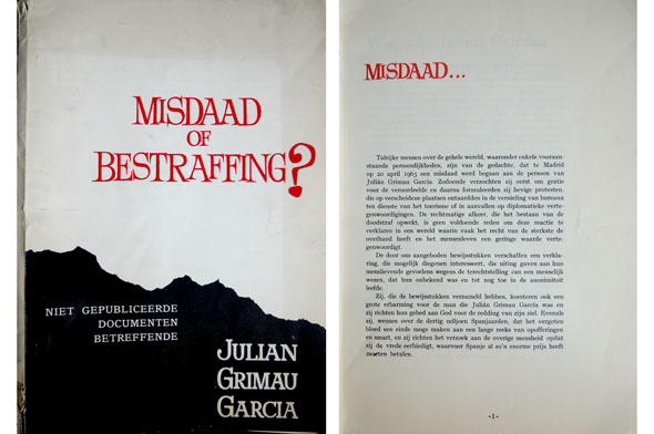 Misdaad of Bestraffing?. Niet gepubliceerde documenten betreffende Julián Grimau Garcia.