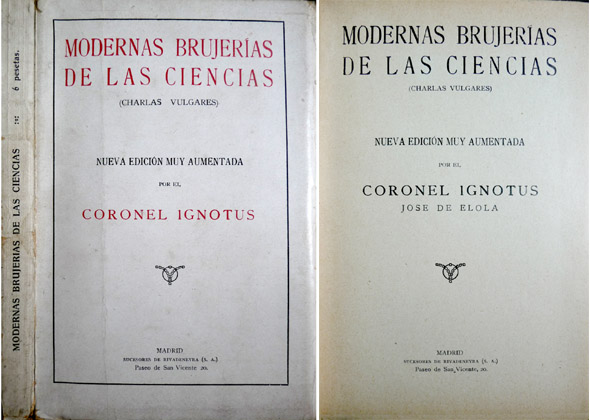 Modernas Brujerías de las Ciencias. Charlas vulgares. Nueva edición muy …