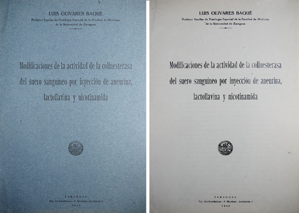 Modificaciones de la actividad de la colinesterasa del suero sanguíneo …