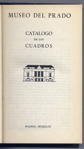 Museo del Prado. Catálogo de los Cuadros.