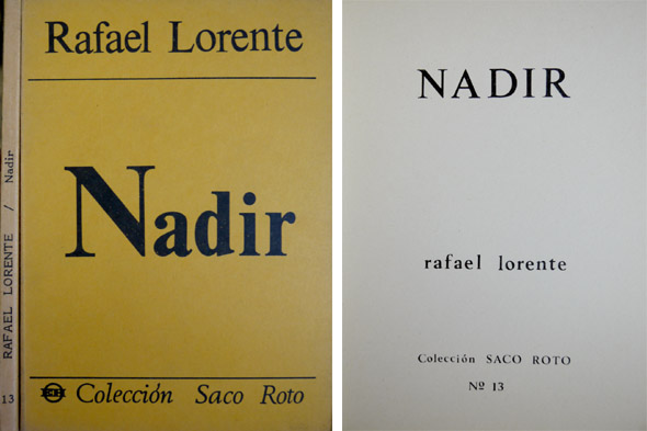 Nadir. Poemas.