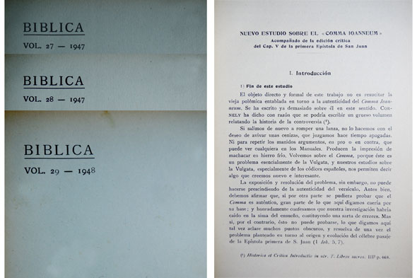 Nuevo estudio sobre el "Comma Ioanneum". Acompañado de la edición …