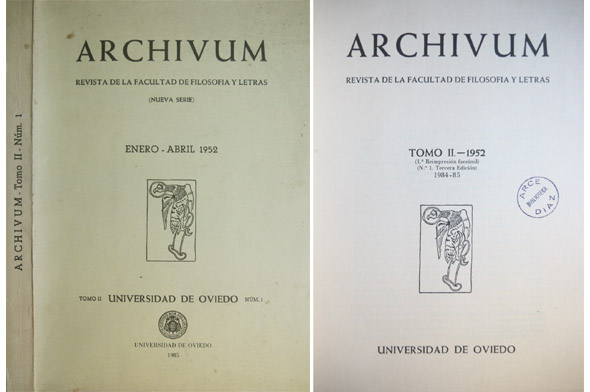 Número Monográfico dedicado a Clarin de "Archivum", Revista de la …