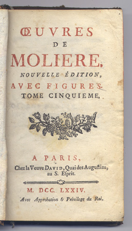 Oeuvres de Molière. Tome Cinquième: Amphitryon. L'Avare. George Dandin. Fête …