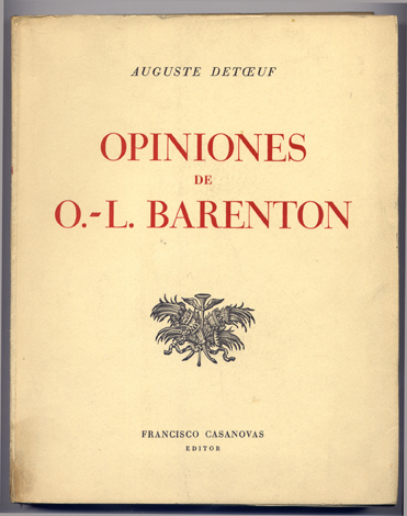 Opiniones de O. - L. Barenton. Prefacio de Pierre Brisson. …
