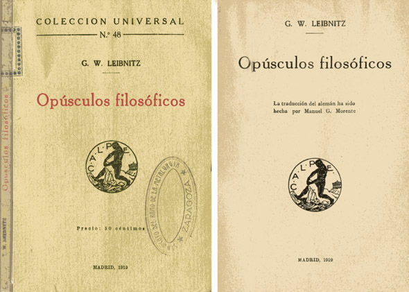 Opúsculos filosóficos. Traducción de Manuel García Morente.