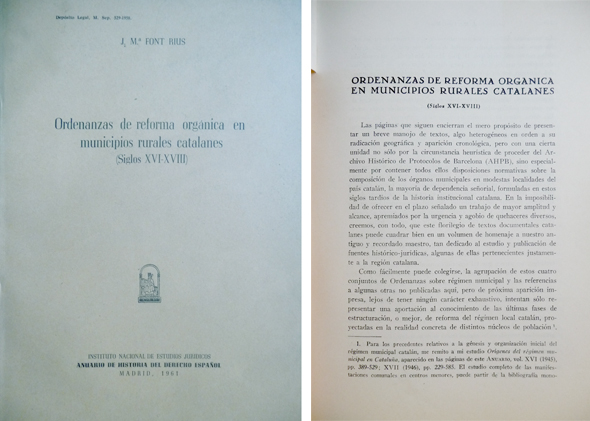 Ordenanzas de reforma orgánica en municipios rurales catalanes durante los …