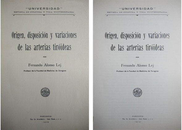 Origen, disposición y variaciones de las arterias tiroideas.