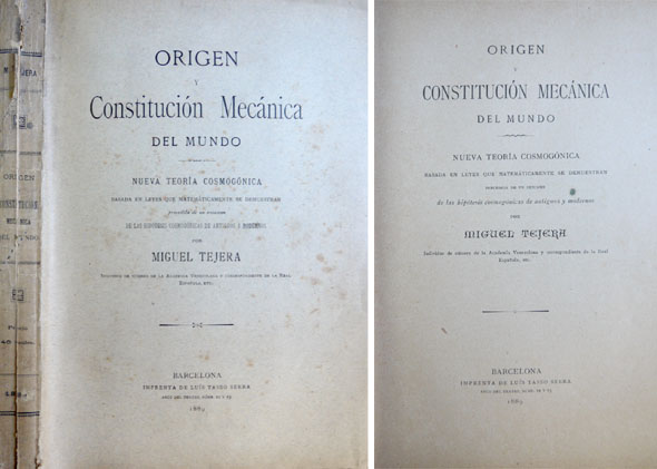 Orígen y Constitución Mecánica del Mundo. Nueva teoría cosmogónica basada …
