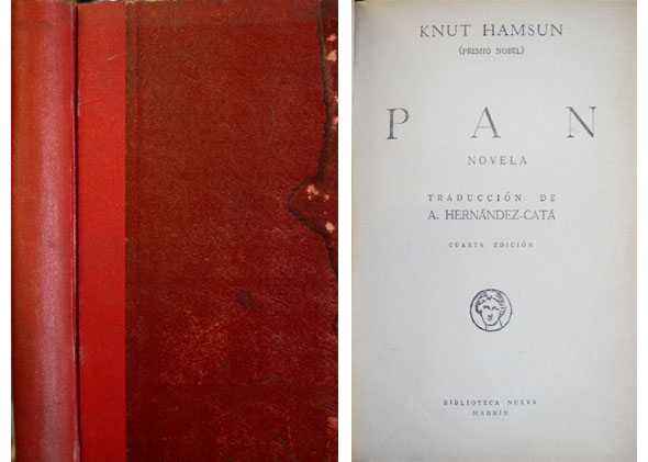 Pan. Novela. Traducción de Alfonso Hernández-Catá.