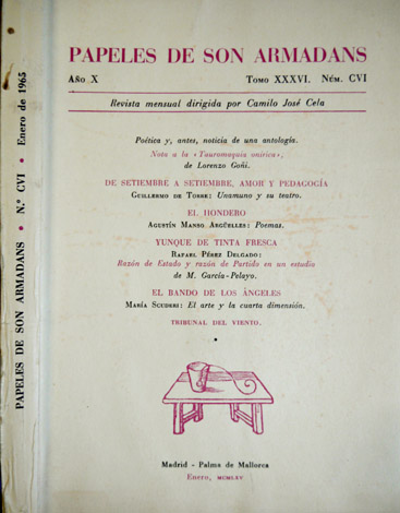 Papeles de Son Armadans. Revista mensual dirigida por Camilo José …
