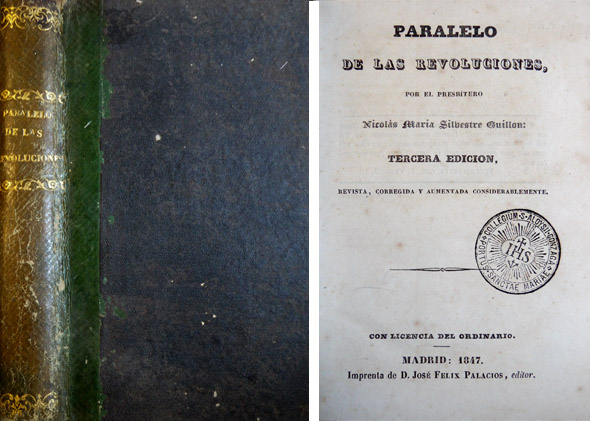 Paralelo de las Revoluciones. Tercera Edición revista, corregida y aumentada …