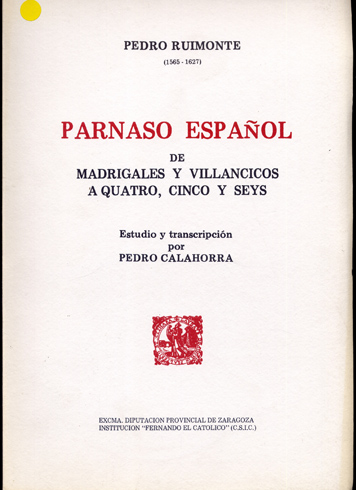 Parnaso Español de Madrigales y Villancicos a Quatro, Cinco y …