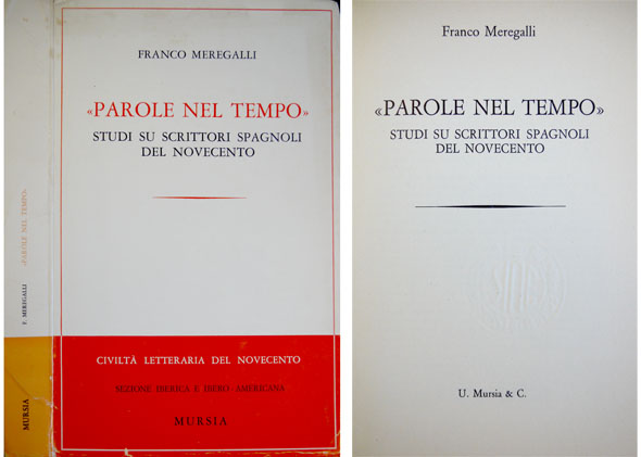 Parole nel Tempo. Studi su Scrittori Spagnoli del Novecento.