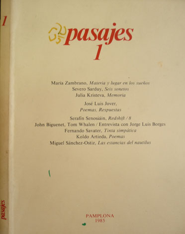 Pasajes. Revista de literatura, dirigida por Miguel Sánchez - Ostiz …