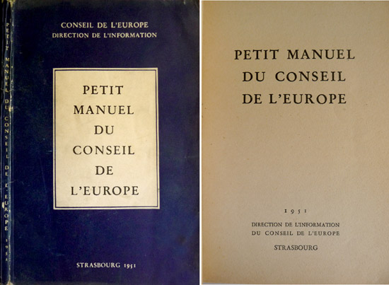 Petit Manuel du Conseil de l'Europe.