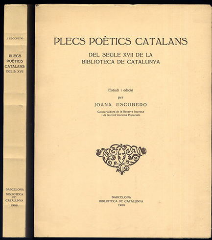 Plecs poètics catalans del segle XVII de la Biblioteca de …