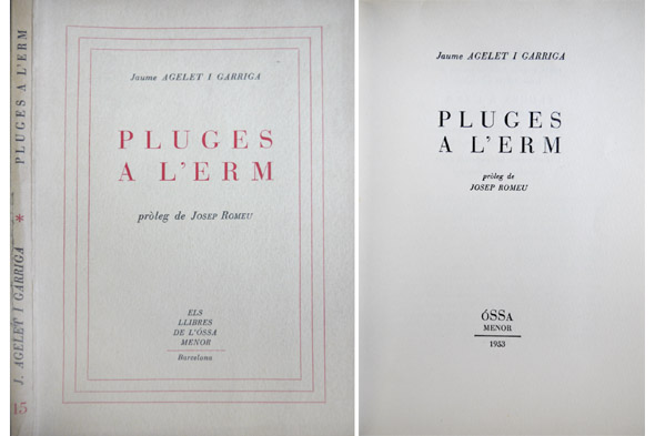 Pluges a l'erm. Pròleg de Josep Romeu.