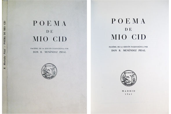 Poema del Mío Cid. Facsímil de la Edición Paleográfica por …