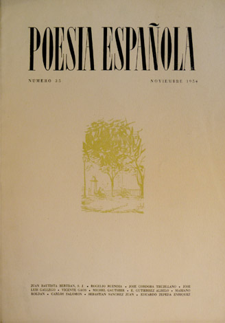 Poesía Española. Revista Literaria. Director José García Nieto. Número 35 …