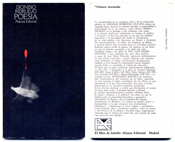 Poesía. Selección de Luis Felipe Vivanco. Introducción de Marià Manent.