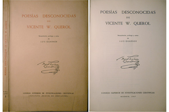 Poesías desconocidas. Recopilación, prólogo y notas de Luis Guarner.