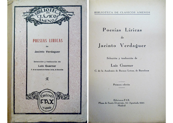 Poesías Líricas. Selección y traducción de Luis Guarner.