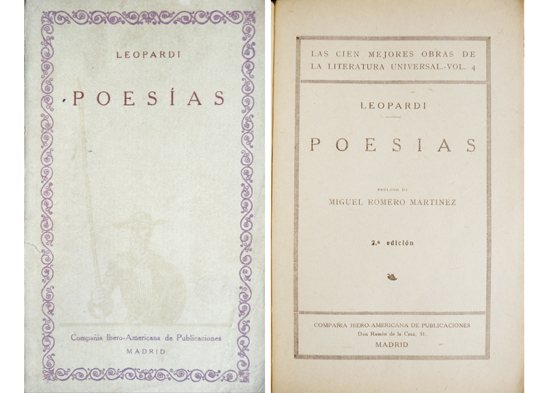 Poesías. Prólogo de Miguel Romero Martínez. Traducciones de Jerónimo Rosselló …