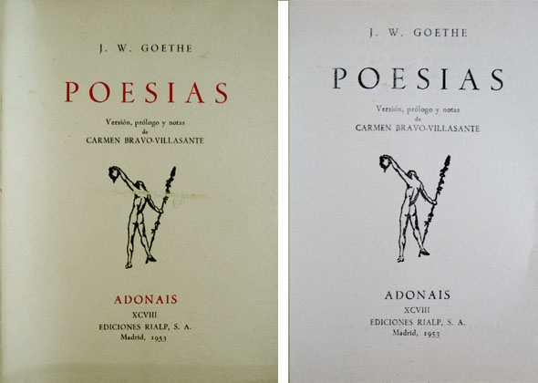 Poesías. Versión, prólogo y notas de Carmen Bravo-Villasante.