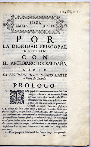 Por la Dignidad Episcopal de Leon, con el Arcediano de …