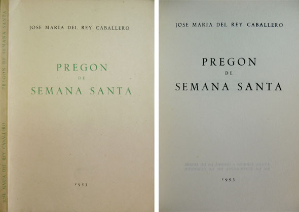 Pregón de Semana Santa.