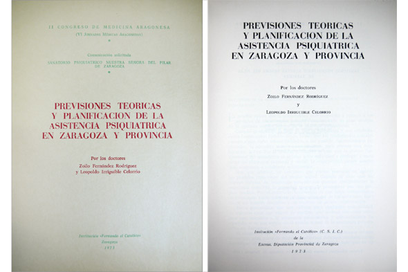 Previsiones teóricas y planificación de la asistencia psiquiátrica en Zaragoza …