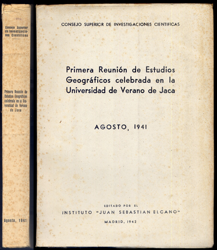 Primera Reunión de Estudios Geográficos, celebrada en la Universidad de …
