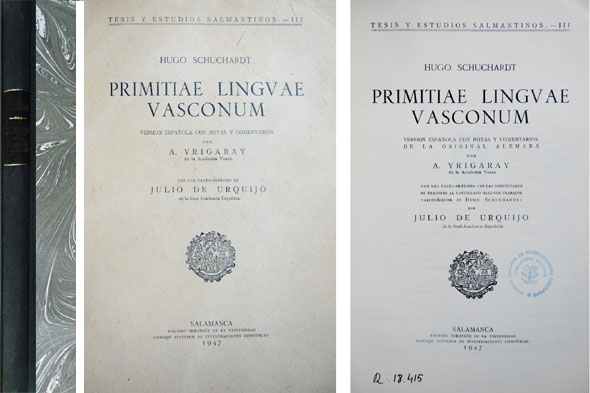 Primitiae Linguae Vasconum. [Einführung ins Baskische]. Versión española, con notas …