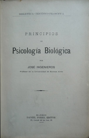 Principios de Psicología Biológica.