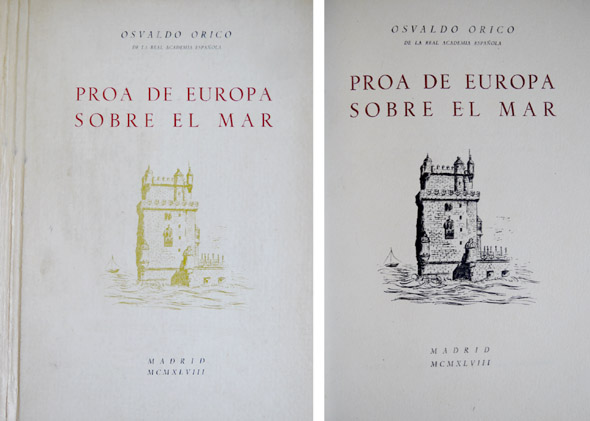 Proa de Europa sobre el mar. [Lisboa].