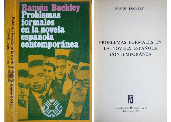 Problemas formales en la novela española contemporánea.