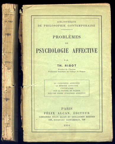 Problèmes de Psychologie Affective.