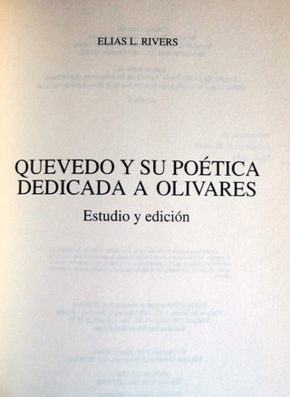 Quevedo y su poética dedicada a Olivares.