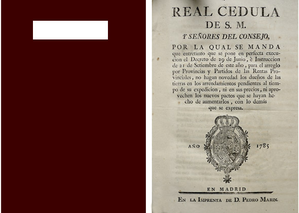 Real Cédula de S.M. y Señores del Consejo por la …