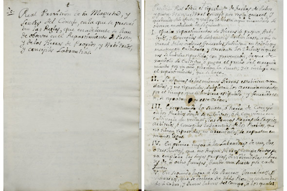 Real Provisión de Su Magestad y Señores del Consejo en …