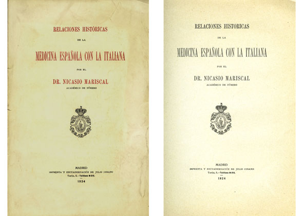 Relaciones históricas de la Medicina española con la italiana.